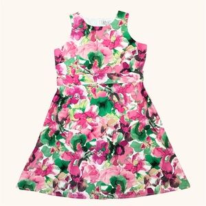 NWT Kasper Floral Sleeveless Fit & Flare Dress Size 20 Colorful Feminine Modest